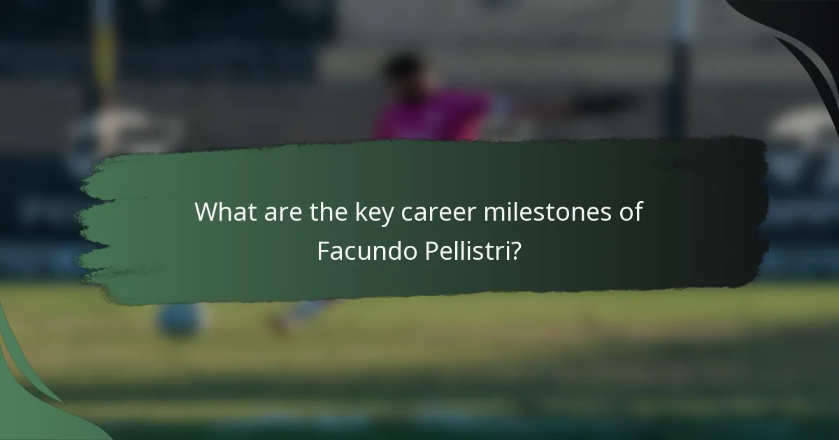 What are the key career milestones of Facundo Pellistri?