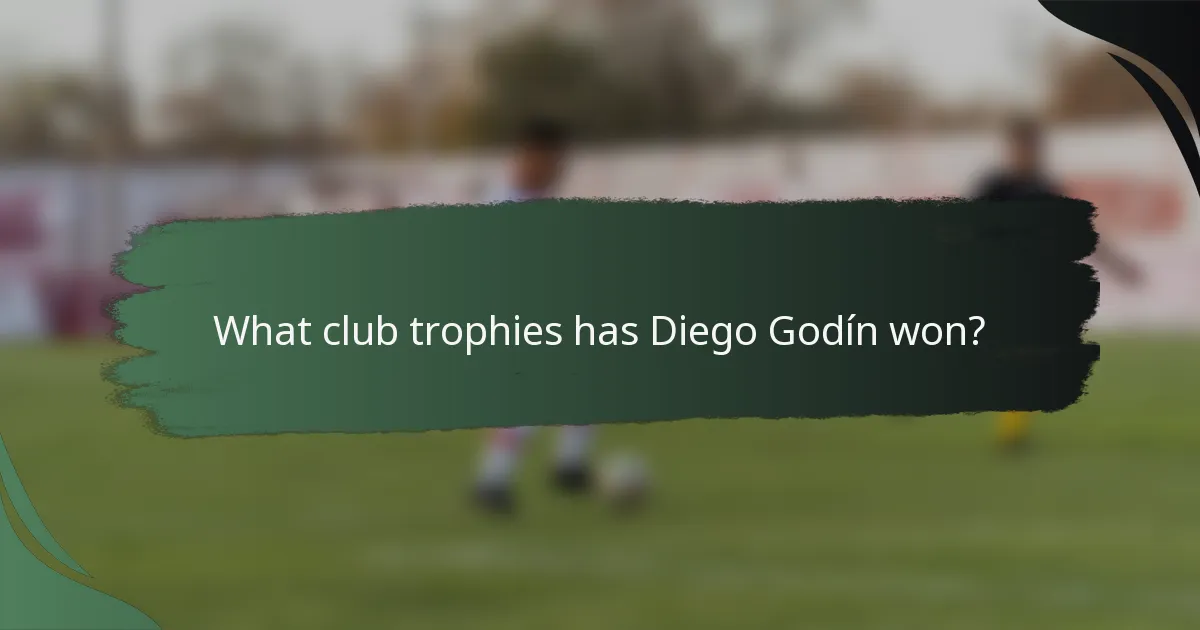 What club trophies has Diego Godín won?