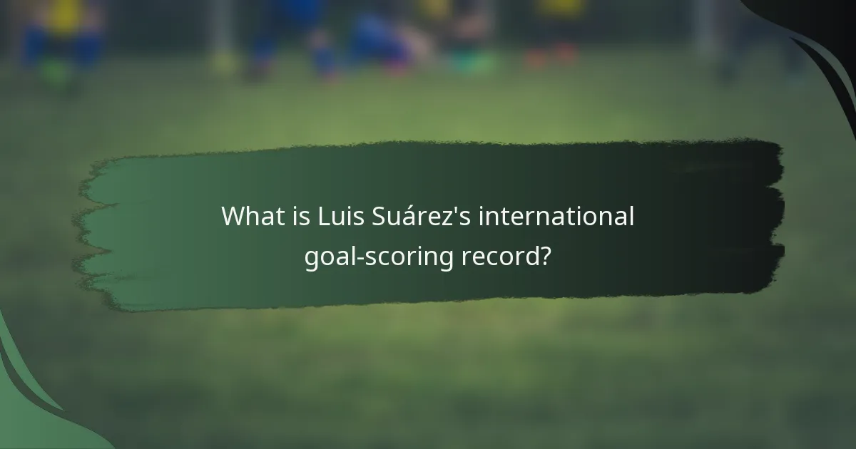 What is Luis Suárez's international goal-scoring record?